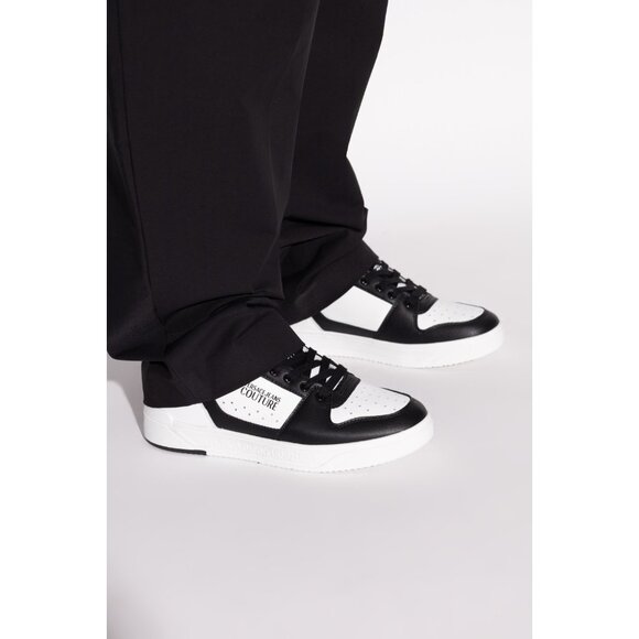 Versace Jeans Couture BLACK & White Sports Shoes W Logo Size: 44 / 10 10.5 NIB